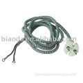 Textile braided power cord